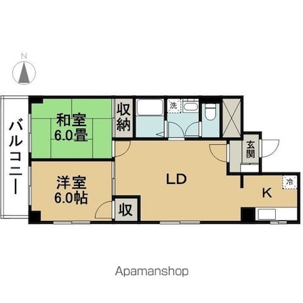 東京都江戸川区東葛西６丁目[2LDK/50.7m2]の間取図