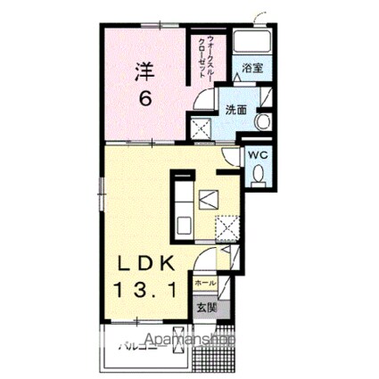 フェニックス[1LDK/45.09m2]の間取図