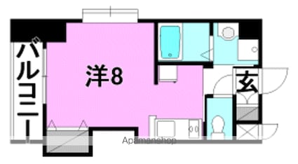 ドルーク三番町[1R/23.9m2]の間取図