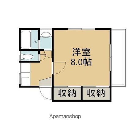 ニュー岱南荘Ｂ[1K/29.35m2]の間取図