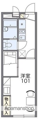 レオパレスプレミール[1K/22.35m2]の間取図