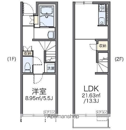 レオネクストルナカーサ[1LDK/46.94m2]の間取図