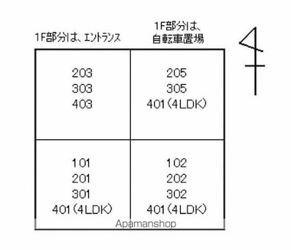 ディエス西宝町[1K/23.8m2]の配置図