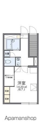 レオパレスニュー・ジョイ[1K/23.74m2]の間取図