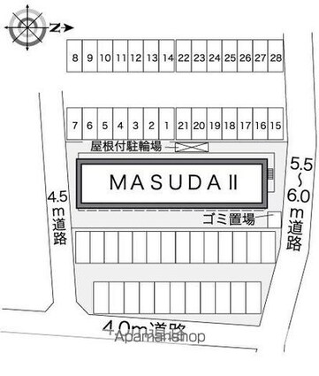 千葉県柏市高田[1K/23.18m2]の配置図