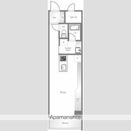 藤和新宿番衆町コープ[1R/27.9m2]の間取図