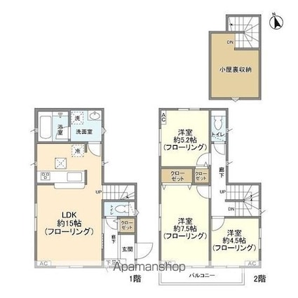Ｋｏｌｅｔ分倍河原[3LDK/77.76m2]の間取図