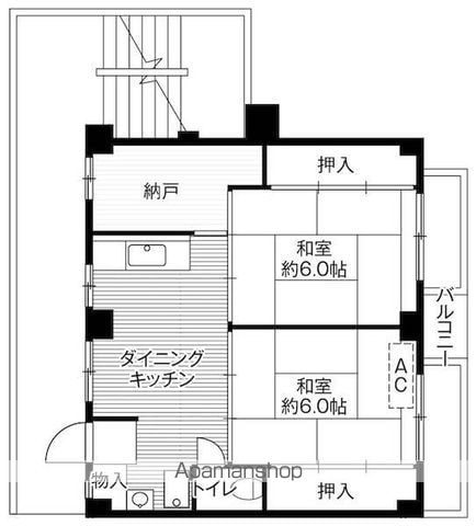 【ビレッジハウス二和１号棟の間取り】