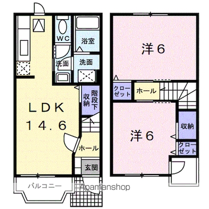 パミドーリⅡ[2LDK/60.24m2]の間取図