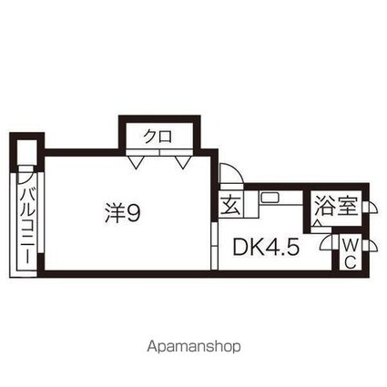レザンＡ[1DK/30.47m2]の間取図