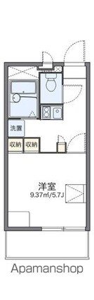 レオパレスカメリア[1K/20.28m2]の間取図
