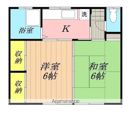 マルカワ荘北棟[2K/35m2]の間取図