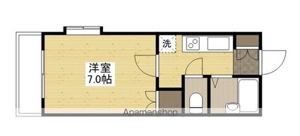レジデンス西木[1K/21.1m2]の間取図