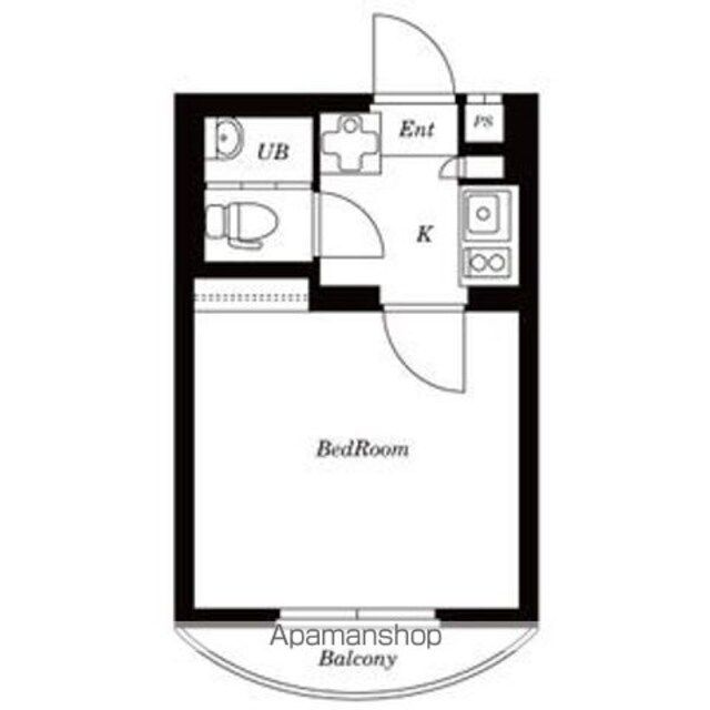 アサカシオン瀬田[1K/17.94m2]の間取図