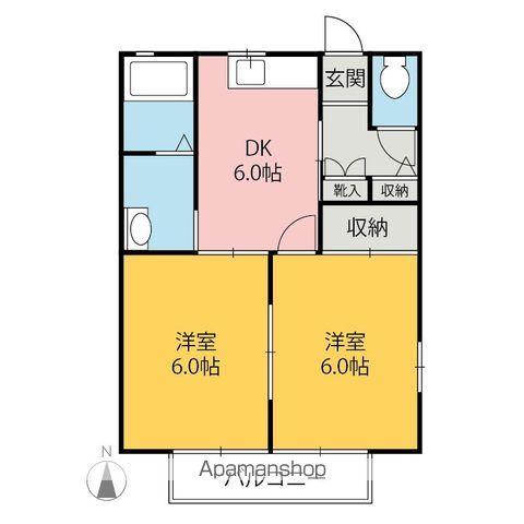 サンハイム富澤の間取り写真