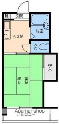 イシダマンション[1K/19.85m2]の間取図