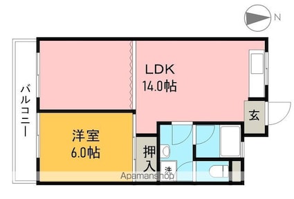 Ｔｒｅａｓｕｒｅ　ｈｏｕｓｅ[1LDK/46.99m2]の間取図