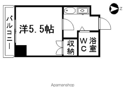 長野県長野市三輪６丁目[1K/18m2]の間取図
