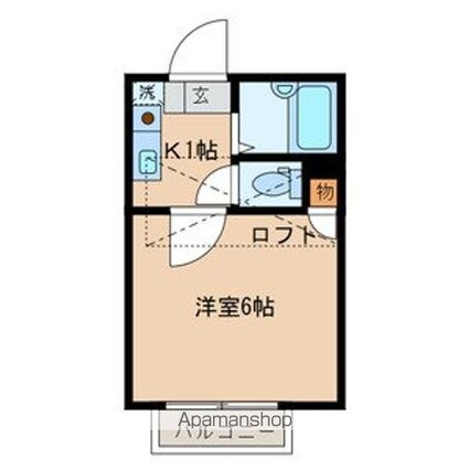 ジュネスひばりヶ丘[1K/16.81m2]の間取図