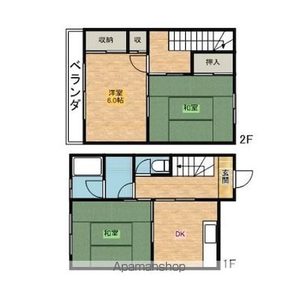 コーポツツイＦ[3DK/56m2]の間取図