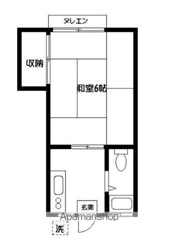 国立市西のアパートの間取り