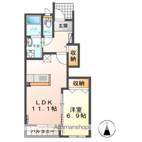 鹿嶋市大字平井のアパートの間取り