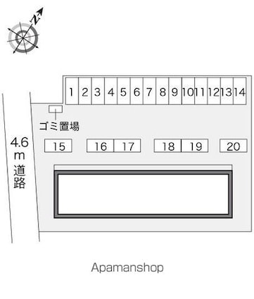 レオパレスＡｒｃｅｎｃｉｅｌ[1K/26.08m2]の配置図