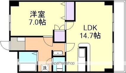 メゾンコンフォート[1LDK/54.19m2]の間取図
