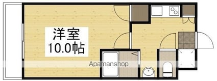 岡山県倉敷市新倉敷駅前４丁目[1K/29.16m2]の間取図