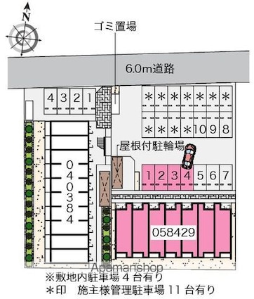 クレイノことぶきⅡ[1K/31.42m2]の配置図