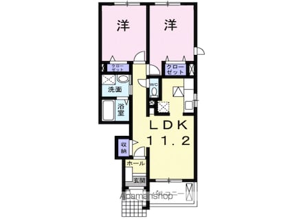 セレンディップハウスⅡＡ[2LDK/55.17m2]の間取図