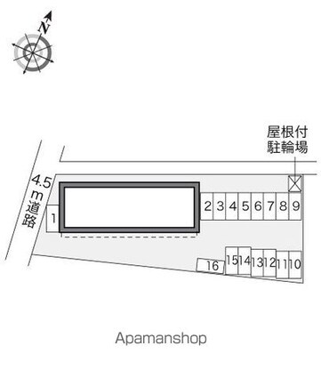 レオパレスサザンヴィレッジ[1K/23.61m2]の配置図