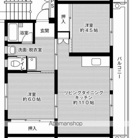 ビレッジハウス本城４号棟の間取り