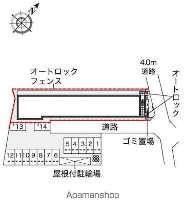 レオパレスローズ[1K/20.99m2]の配置図