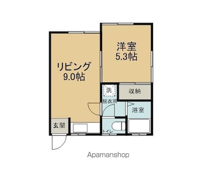 プラッツＡ[1LDK/31.05m2]の間取図