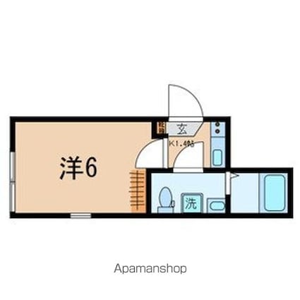 東京都板橋区氷川町[1K/16.97m2]の間取図
