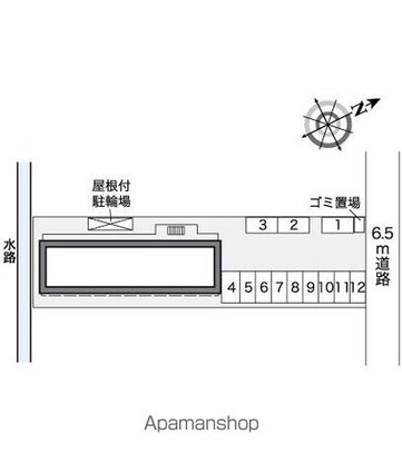 レオパレスドウージェム[1K/23.18m2]の配置図