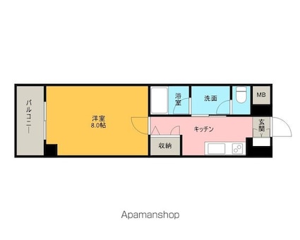 ＲＩＤＧＥ大曾根（旧ルクレ大曾根）[1K/26.32m2]の間取図