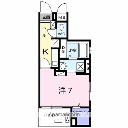 Ｓｅｐｔｅ’ｎｏｖａ[1K/28.15m2]の間取図