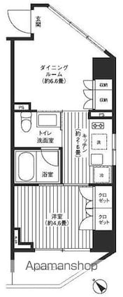 レジディア渋谷[1LDK/33.59m2]の間取図