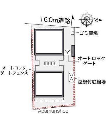 レオパレスＡＯＩ[1K/19.87m2]の配置図