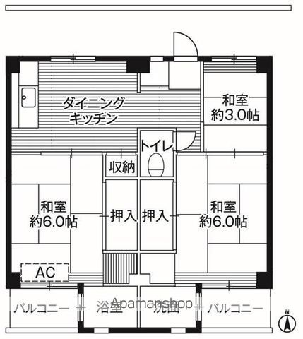 【八王子市小比企町のマンションの間取り】