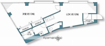下山ビル[1LDK/54.51m2]の間取図