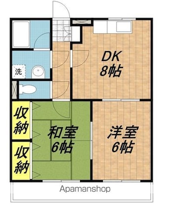 パークマンション[2DK/50.54m2]の間取図