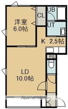シェルメゾンダイチ[1LDK/42.93m2]の間取図