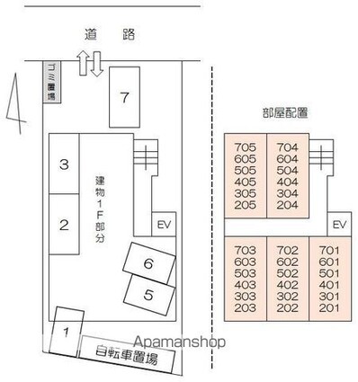 アルソリエート高松[1R/20.04m2]の配置図