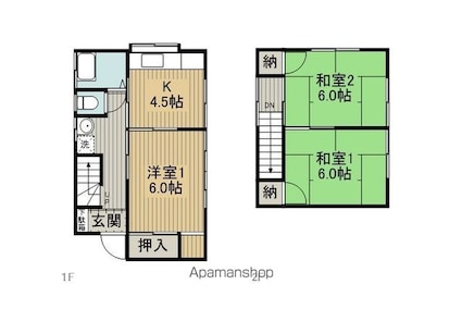 両角ハイツ[3K/59m2]の間取図