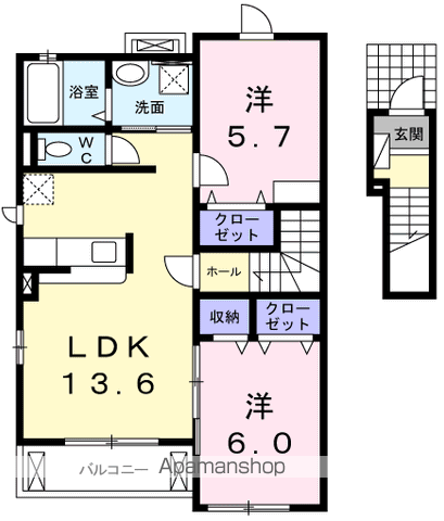 【カーサ　カローレの間取り】