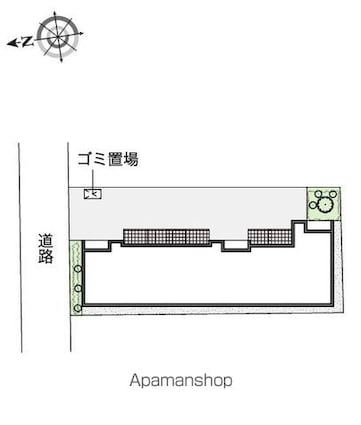レオネクストワン[1K/25.51m2]の配置図