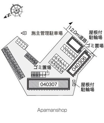 レオパレス穴田[1K/23.61m2]の配置図